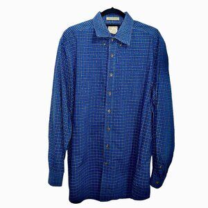 L.L. Bean Wrinkle Resistant 100% Cotton Long Sleeve Collar Dress Shirt Sz L-Tall